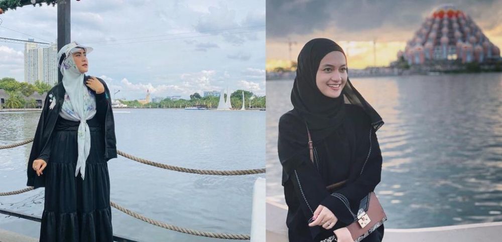 8 Potret adu gaya OOTD April Jasmine & Jihan Salsabila, hijabers modis