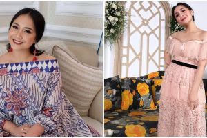 Taksiran harga 10 fashion item Nagita kondangan, gaunnya Rp 39 juta