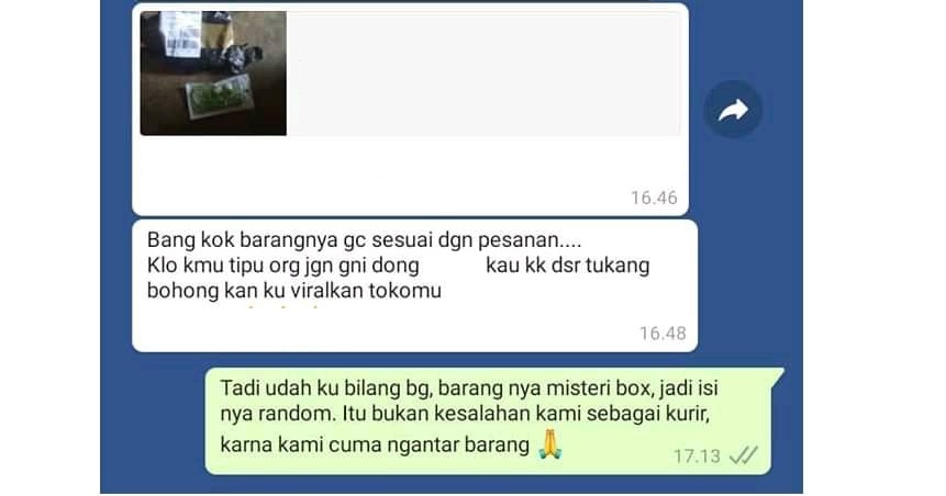 10 Chat lucu komplain ke kurir ini ngeselinnya bikin ngelus dada
