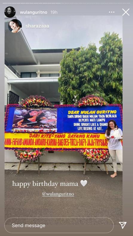 8 Momen perayaan ulang tahun ke-40 Wulan Guritno, kuenya unik