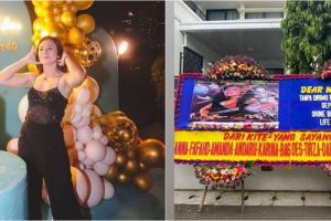 8 Momen perayaan ulang tahun ke-40 Wulan Guritno, kuenya unik