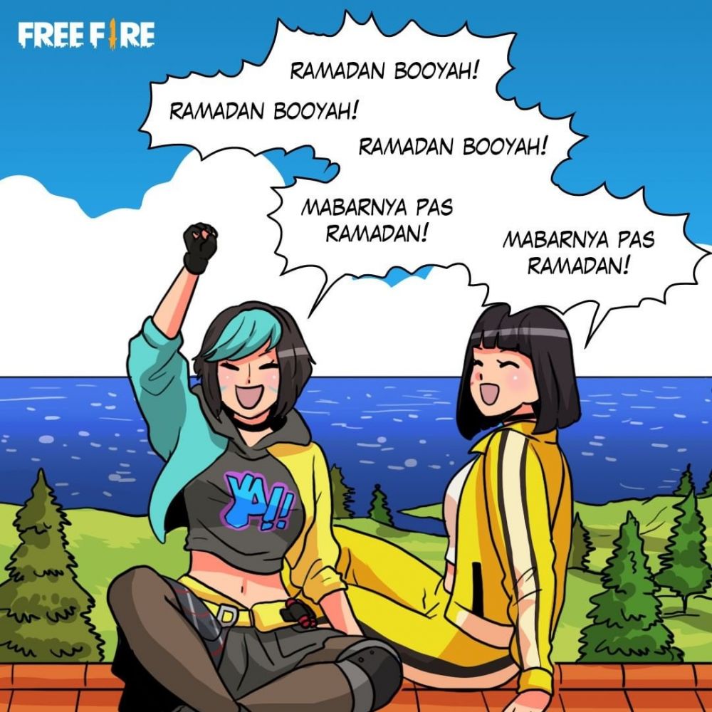 Ngabuburit main Free Fire, ditemani Anya Geraldine & Angga Yunanda