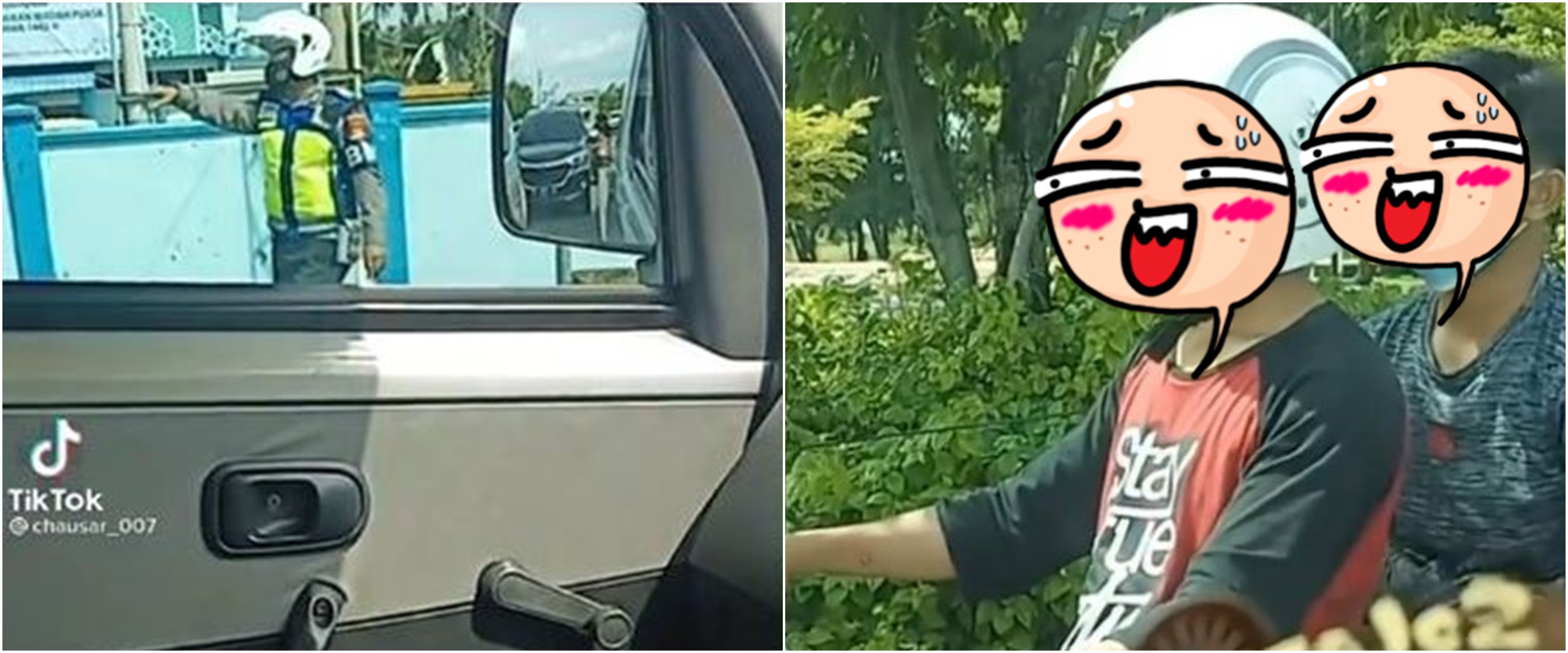 Viral video pemuda panik nggak pakai helm & takut ditilang polisi