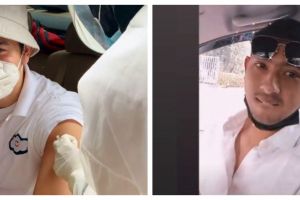 7 Gaya seleb saat suntik vaksin Covid-19, dilakukan secara drive thru