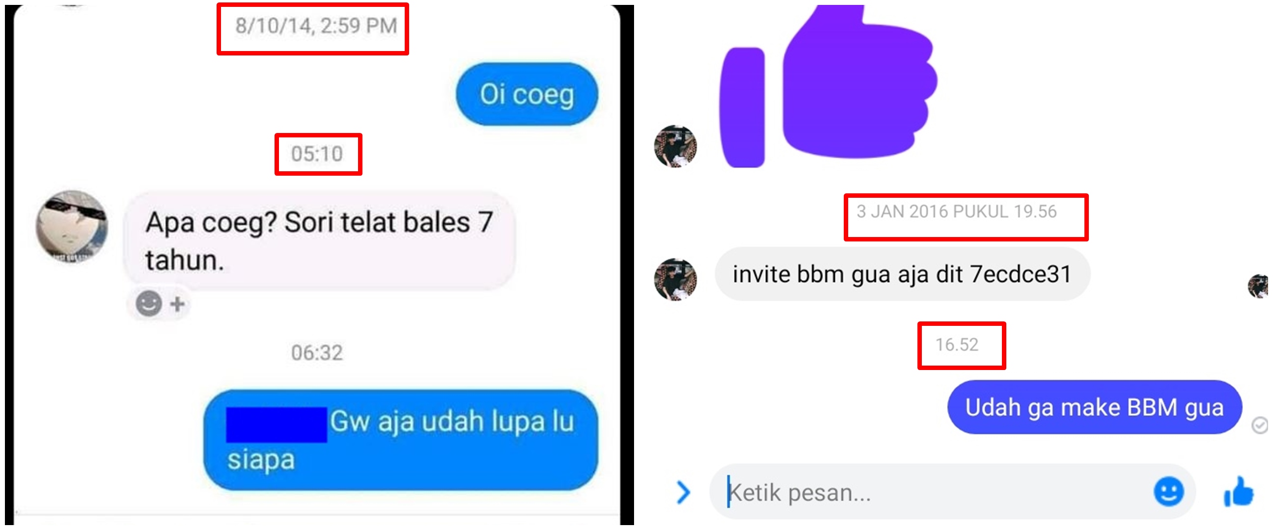 10 Chat dibalas bertahun-tahun kemudian ini endingnya kocak