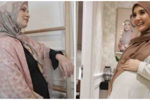 10 Inspirasi outfit berhijab ibu hamil ala seleb, bisa kamu tiru