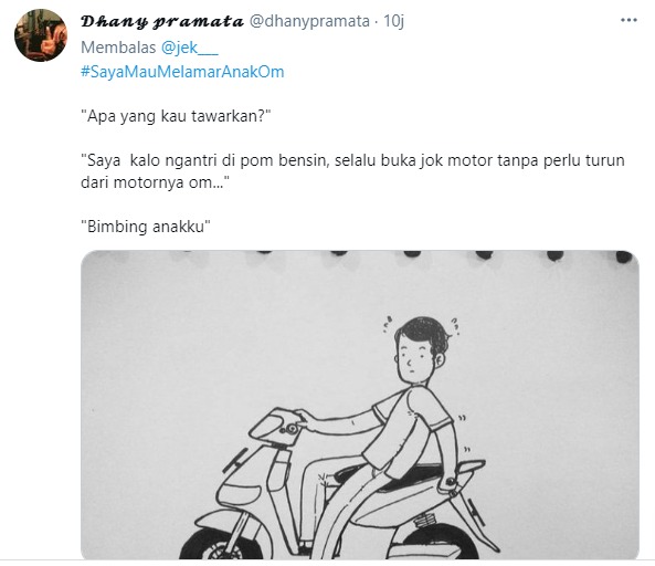 10 Cuitan lucu Saya Mau Melamar Anak Om ini bikin tersenyum