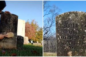 Aksi antimainstream wanita bersihkan batu nisan, sebagai obat stres