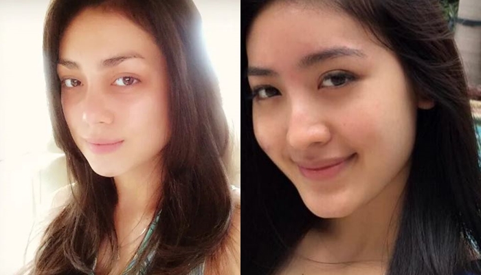 7 Beda potret Celine Evangelista dan Natasha Wilona saat tanpa makeup