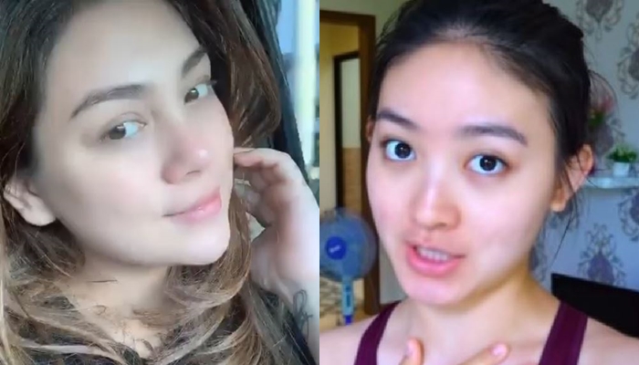 7 Beda potret Celine Evangelista dan Natasha Wilona saat tanpa makeup