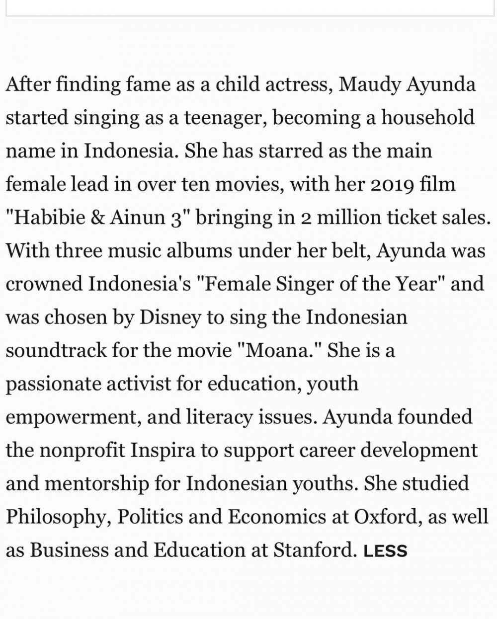 Ungkapan haru Maudy Ayunda masuk Forbes '30 Under 30 Asia' 2021