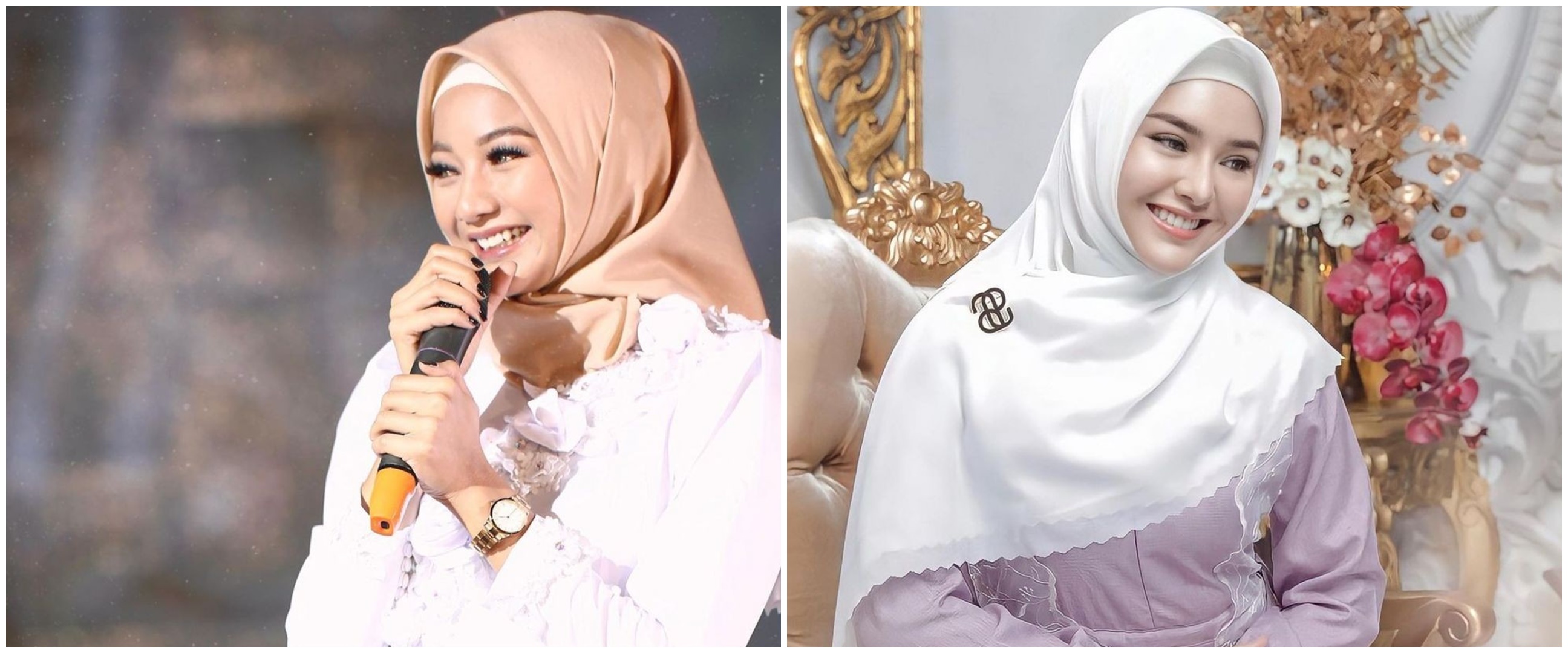10 Beda gaya Amanda Manopo dan Glenca Chysara saat berhijab, memesona