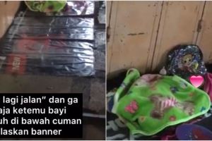 Viral bayi tidur sendirian di trotoar tanpa menangis, kisahnya haru