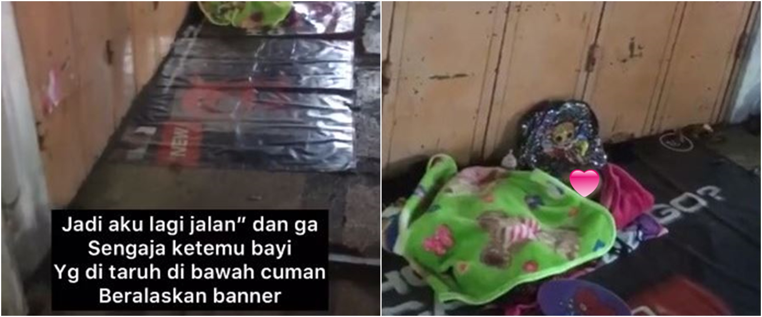 Viral bayi tidur sendirian di trotoar tanpa menangis, kisahnya haru