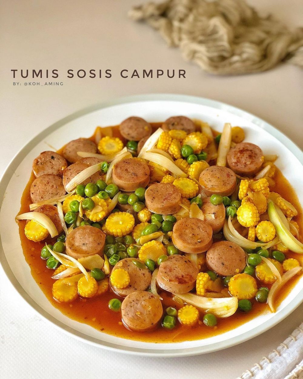 Resep sahur dengan tumis sosis © Instagram Resep sahur dengan tumis sosis © Instagram