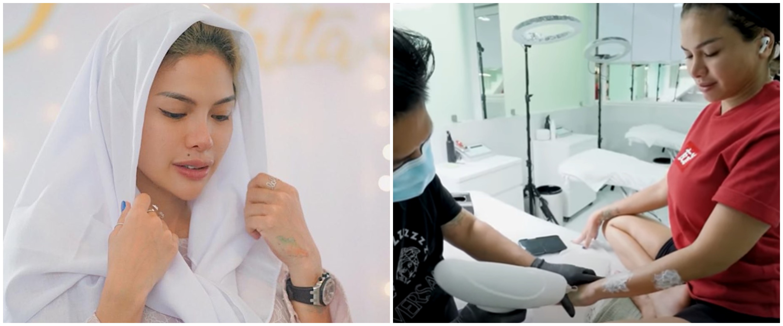 9 Momen Nikita Mirzani hapus tato, beralasan biar bisa cepat menikah