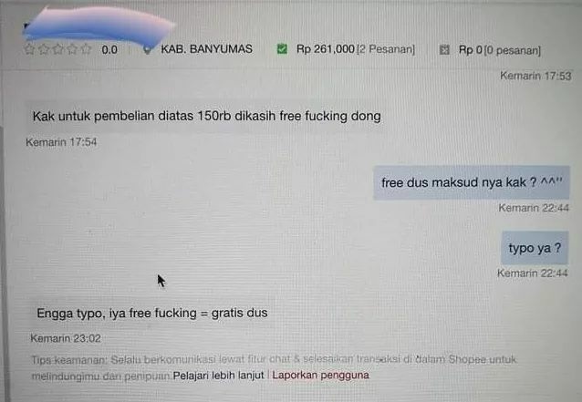10 Chat lucu penjual dan pembeli pakai bahasa Inggris, bikin confused