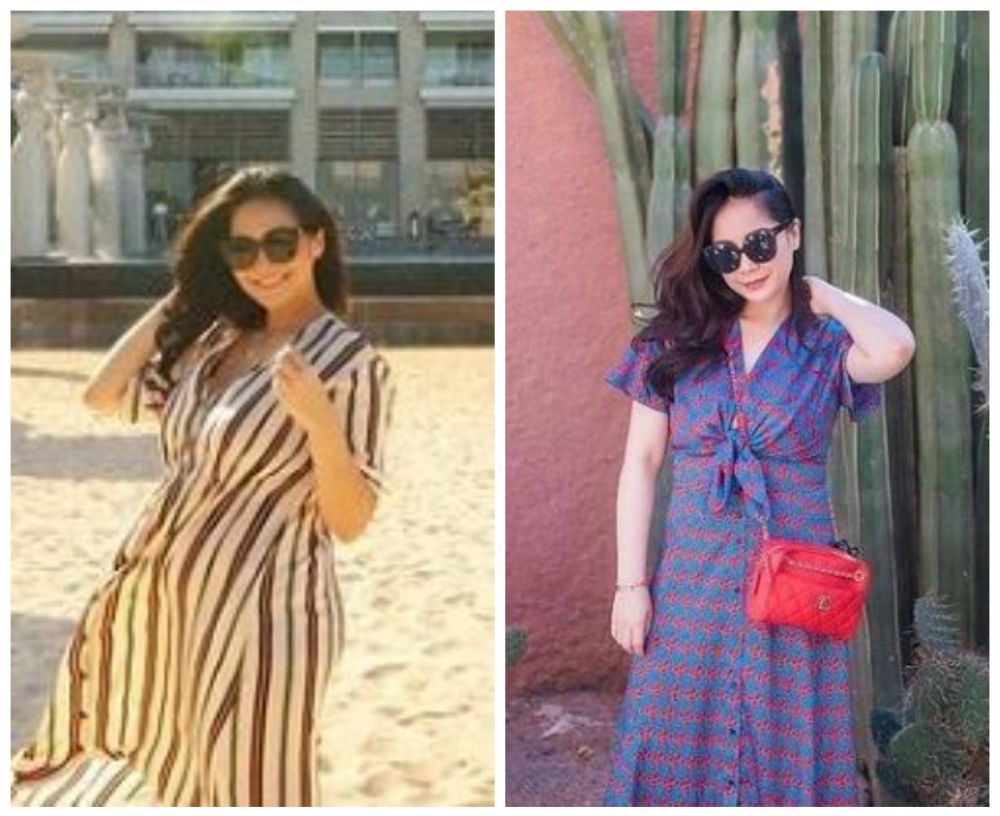 6 Beda gaya fashion Nagita Slavina dan Caca Tengker, menawan