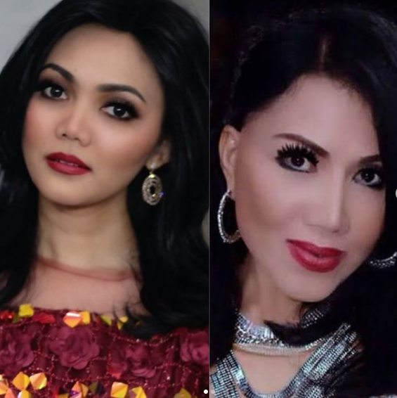 15 Penampilan Rina Nose tiru gaya seleb lain, kocak tapi mirip banget