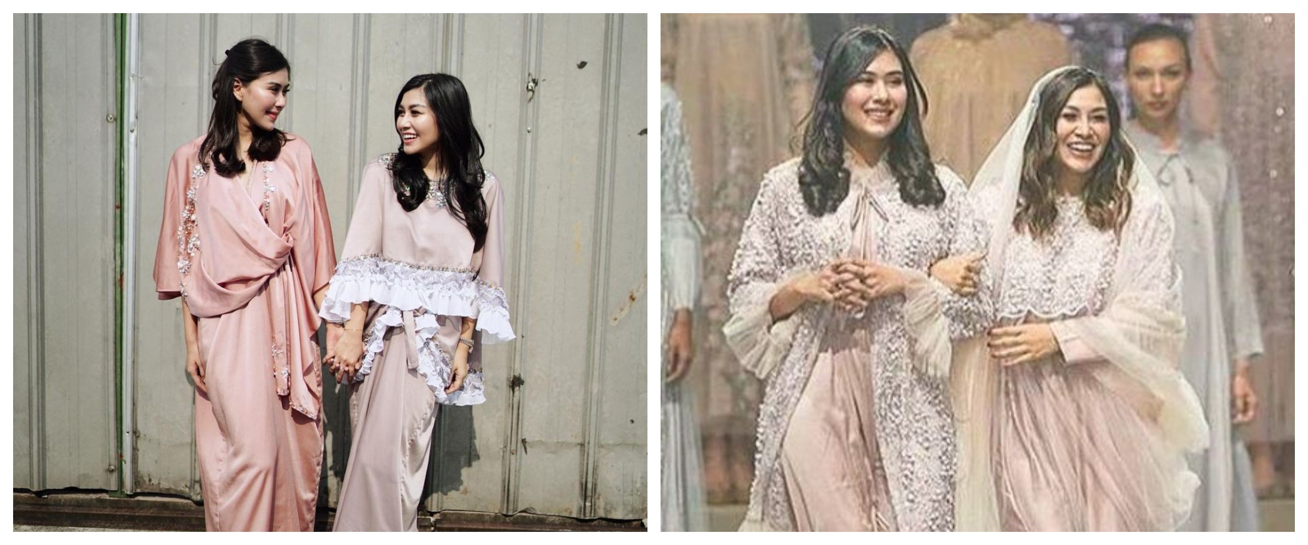 7 Beda gaya Syahnaz Sadiqah dan Nisya Ahmad pakai gamis, memesona