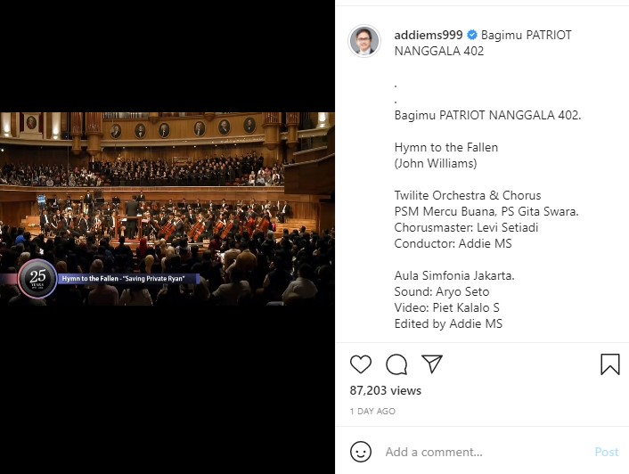 Addie MS gelar konser orkestra untuk mengenang KRI Nanggala-402