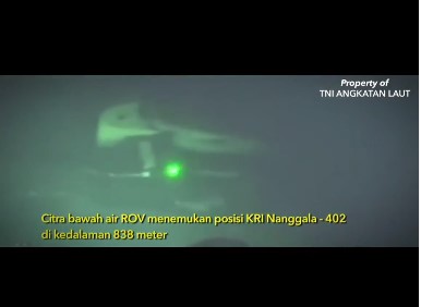 Penampakan kapal selam KRI Nanggala-402 yang terbelah jadi tiga