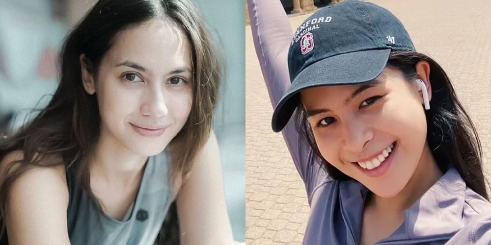 8 Potret Pevita Pearce vs Maudy Ayunda tanpa makeup, memesona abis