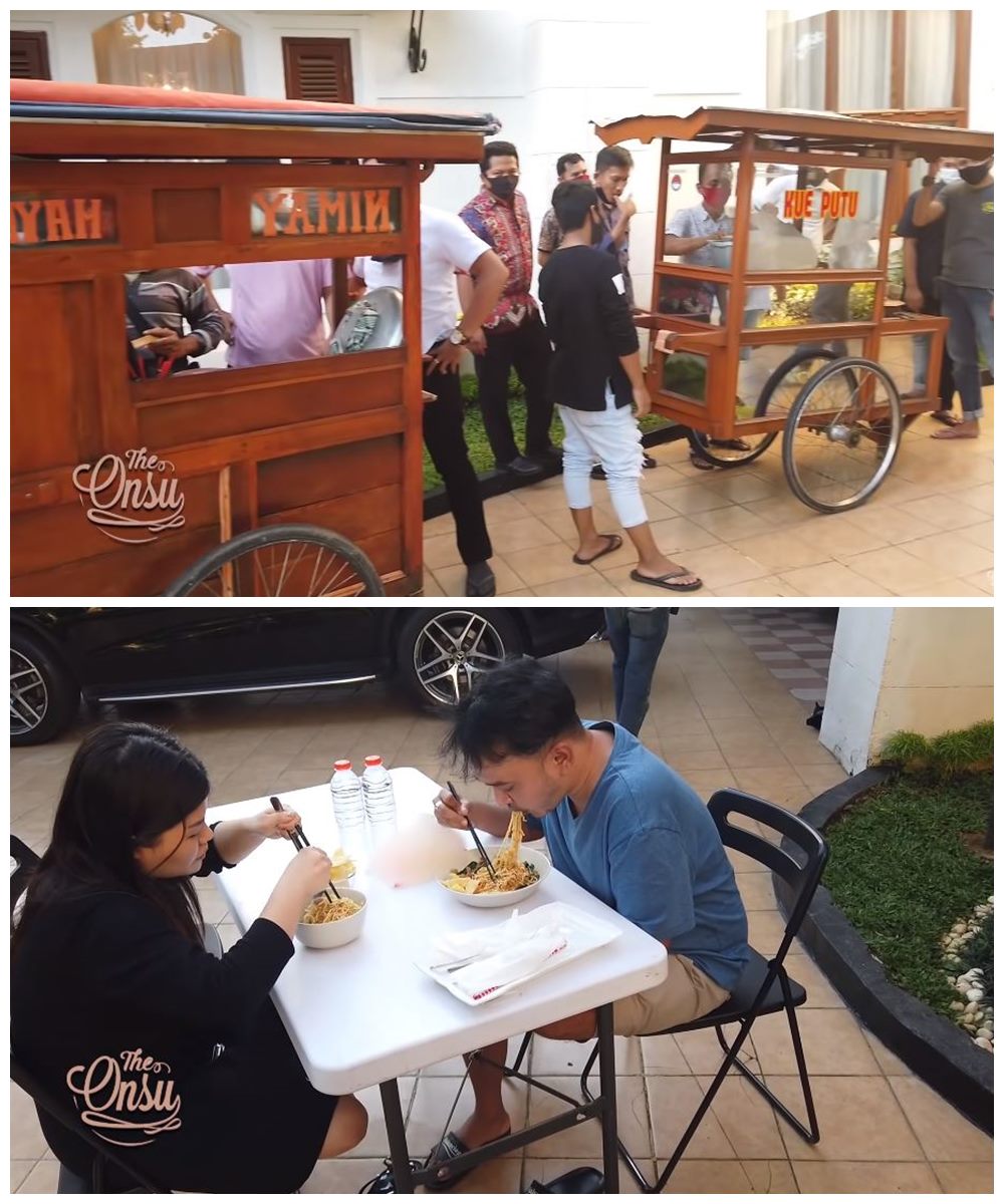 Momen 5 seleb panggil pedagang gerobak ke rumah, semua diborong