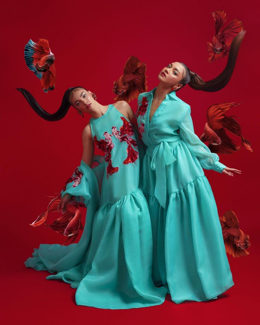 10 Pemotretan Haico van der Veken dan Angela Gilsha, bak kembar