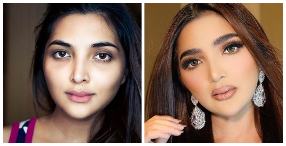 Beda penampilan 7 seleb pakai vs tanpa softlens, manglingi