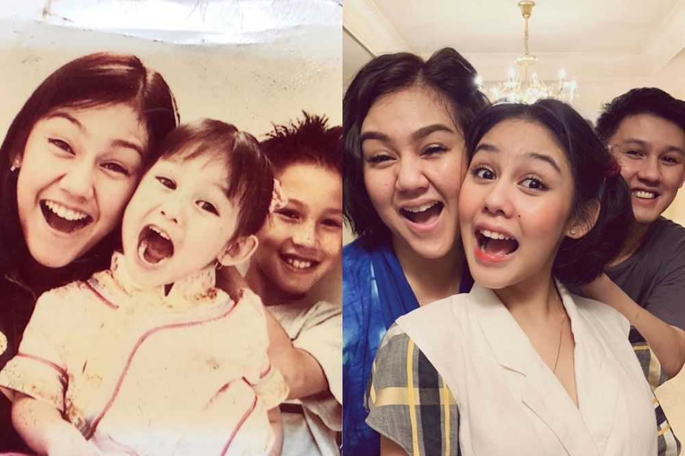 Gaya 10 seleb kakak adik reka ulang foto masa kecil, bikin nostalgia
