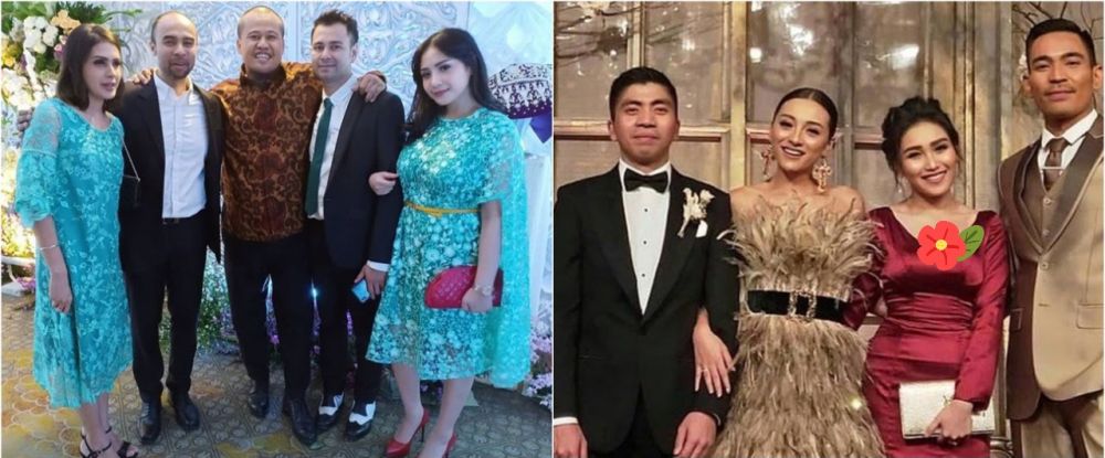 8 Beda gaya rambut Nagita Slavina dan Ayu Ting Ting saat kondangan