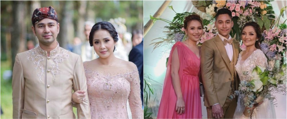 8 Beda gaya rambut Nagita Slavina dan Ayu Ting Ting saat kondangan