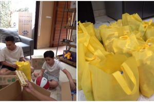 10 Momen Nagita & Raffi siapkan ratusan sembako, dibagi se-Jakarta