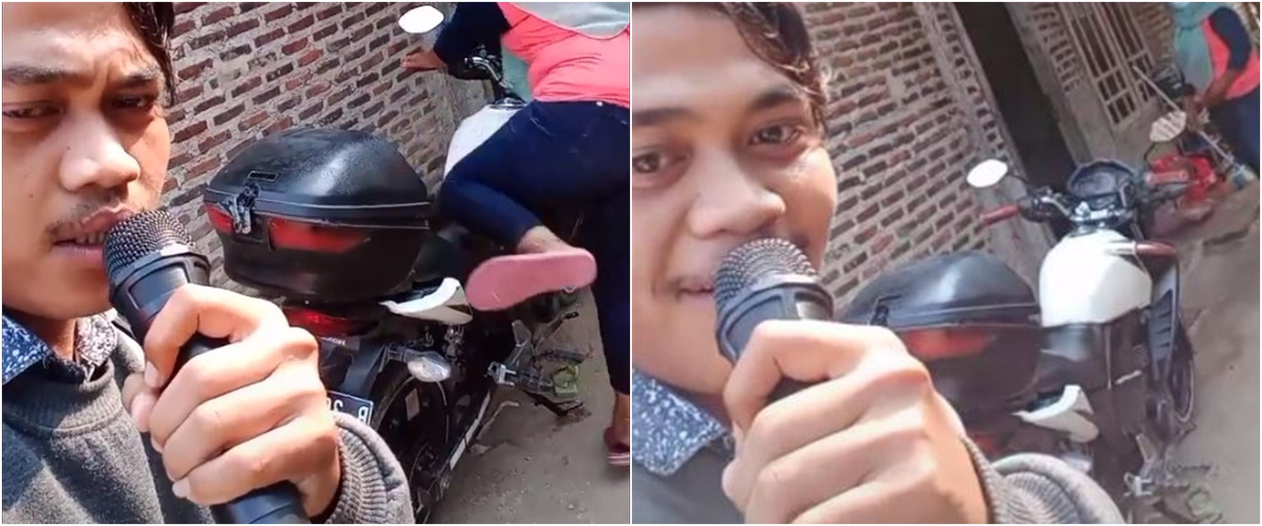 Tagih utang pakai speaker, aksi tukang kredit ini bikin senyum tipis