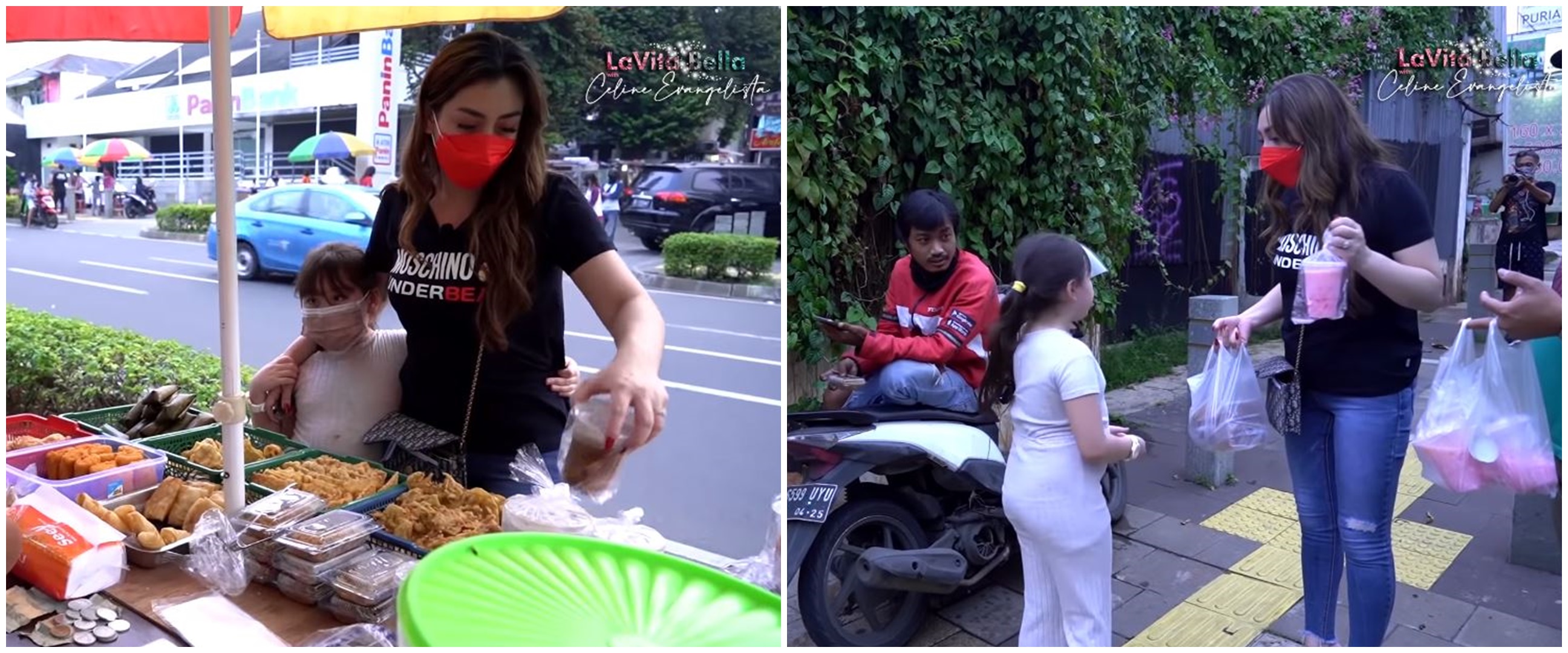 8 Momen Celine Evangelista bagi-bagi takjil di jalanan, bikin salut