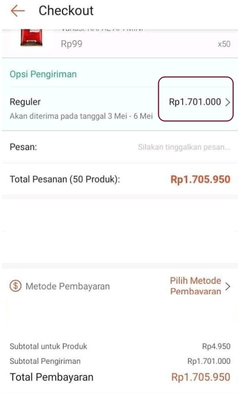 15 Ongkos kirim belanja di online shop ini bikin senyum getir