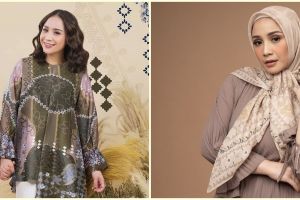 10 Inspirasi baju Lebaran ala Nagita Slavina, simpel dan stylish