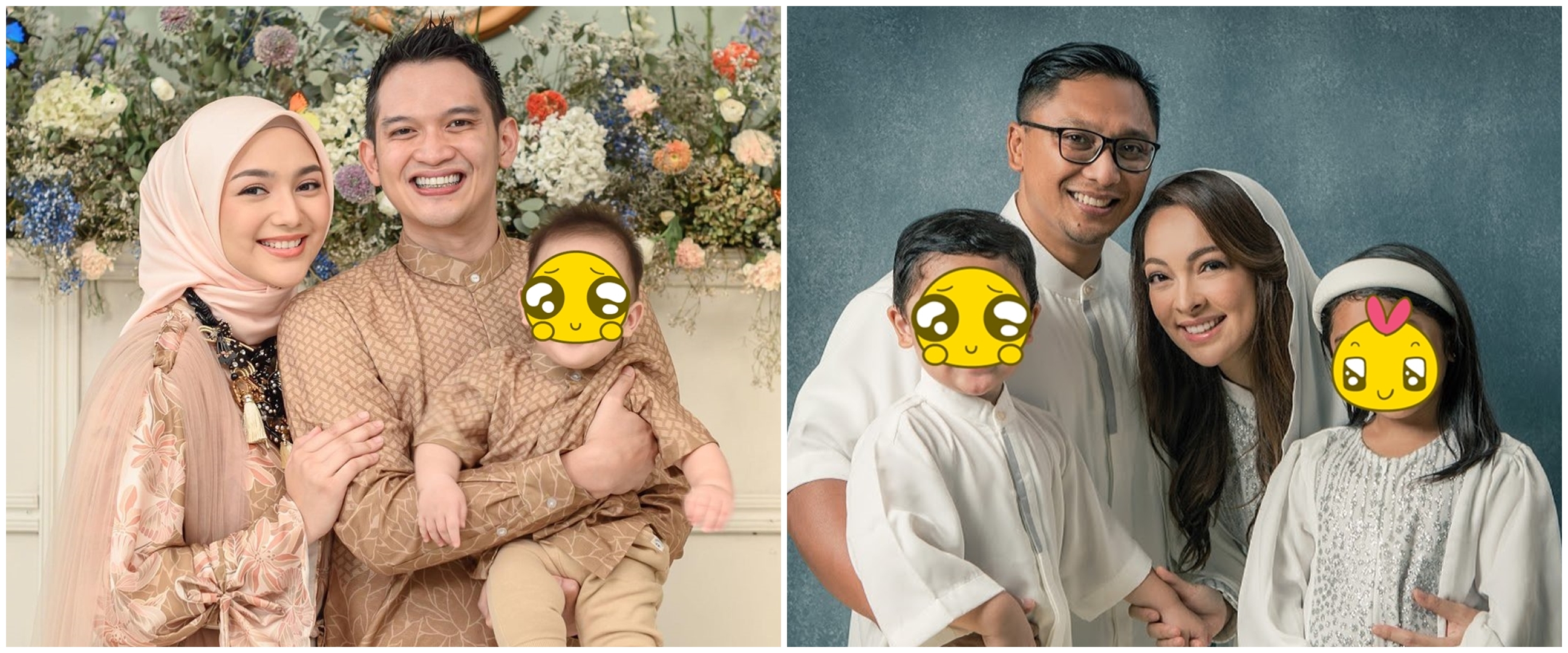 Gaya pemotretan 9 keluarga seleb pakai busana muslim, kompak abis