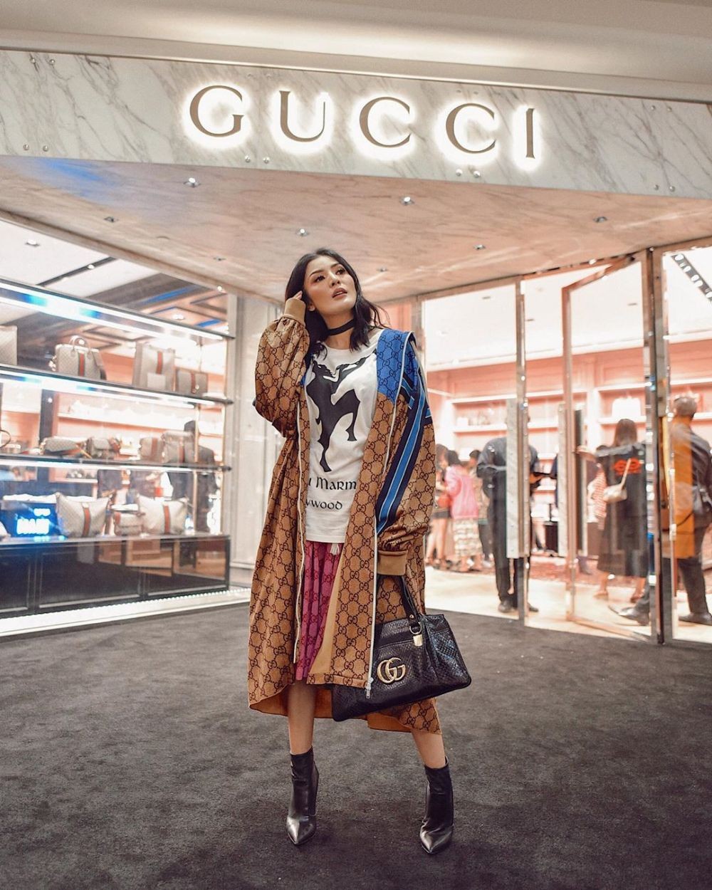 Beda gaya 10 seleb saat hadiri acara Gucci, Nagita tampil berkelas
