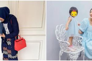 Gaya outfit 10 seleb bareng anak pertama, simpel tapi kece