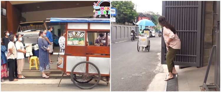 10 Momen Ussy Borong Dua Gerobak Bakso Bagi Bagi Ke Satu Kampung