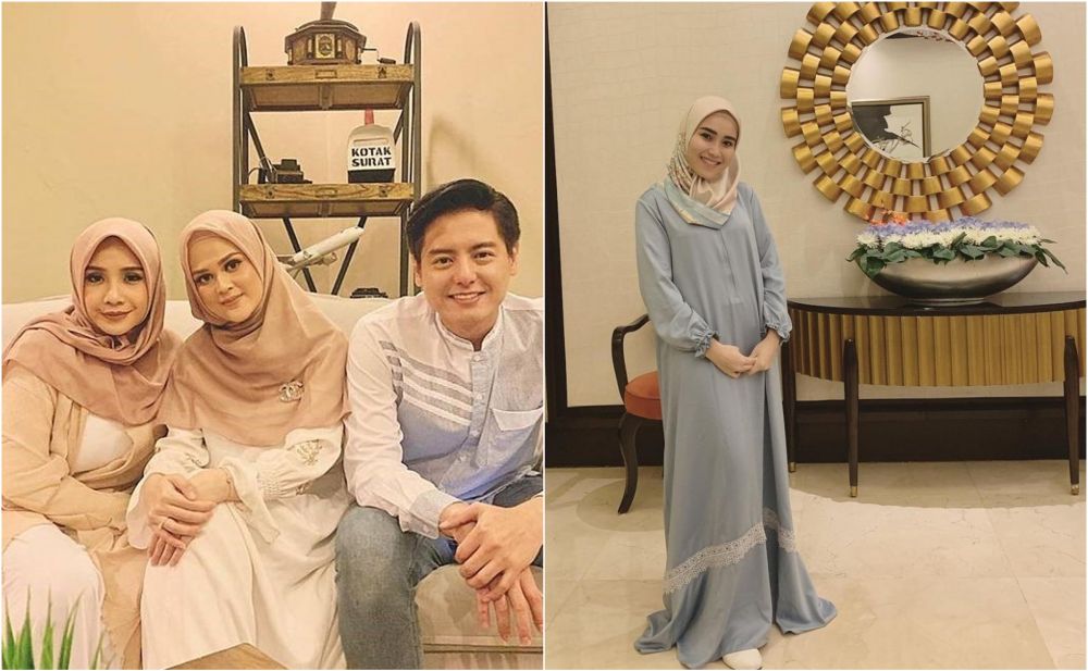 8 Beda gaya Nagita Slavina dan Ayu Ting-Ting kenakan gamis