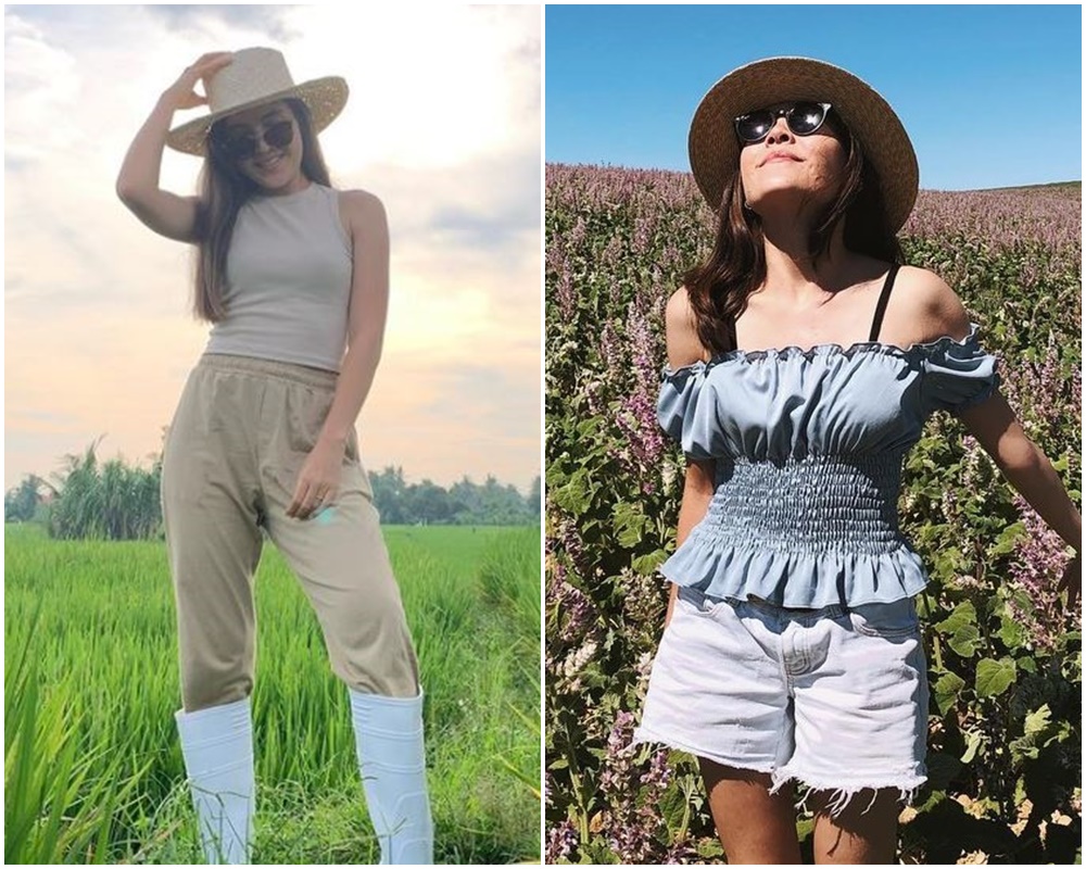 Beda gaya outfit keseharian 7 seleb wanita kembar, modis abis