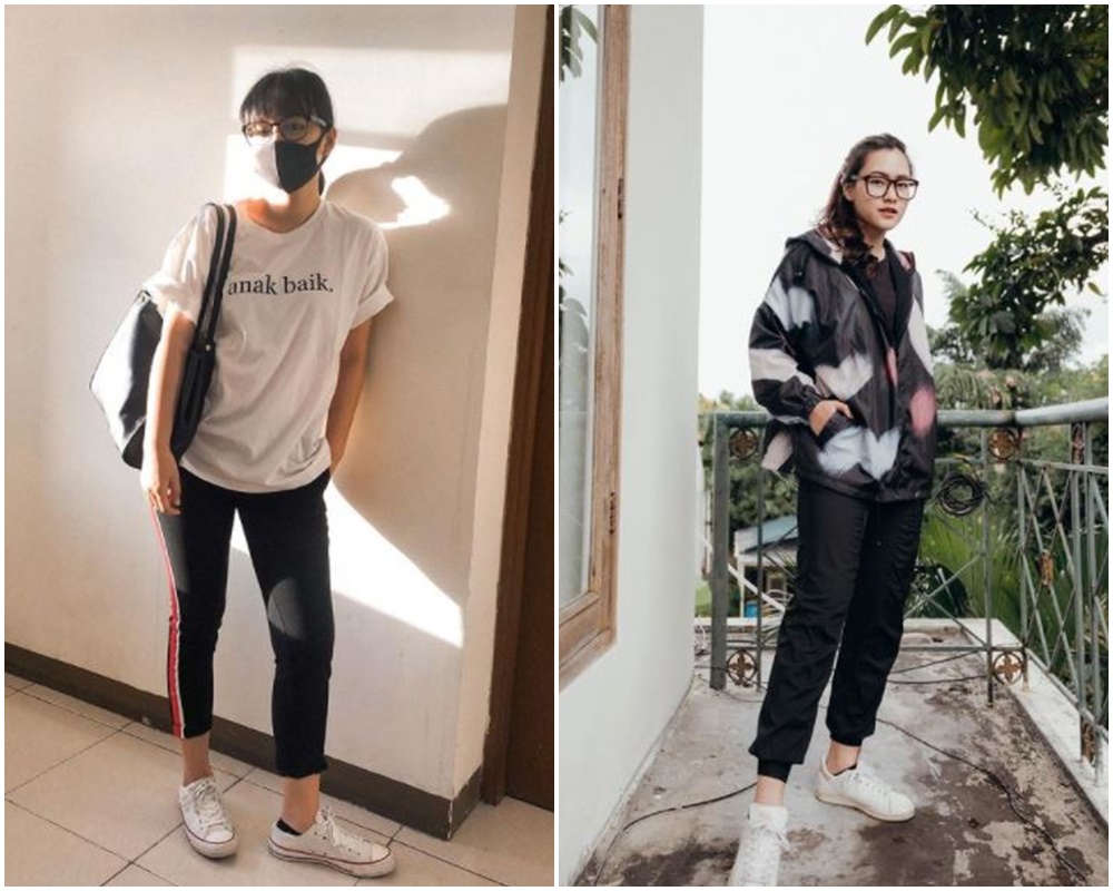 Beda gaya outfit keseharian 7 seleb wanita kembar, modis abis