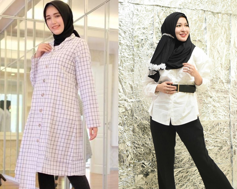 8 Beda gaya outfit Adelia Pasha dan Okie Agustina, stylish