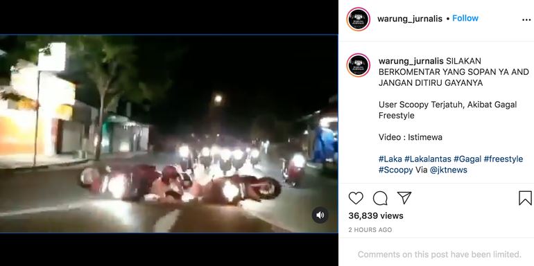 14 Aksi pamer atraksi motor ini endingnya bikin tepuk jidat