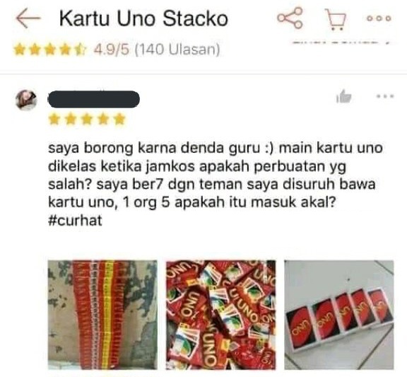 12 Testimoni lucu kasih bintang lima di toko online ini bikin nyengir