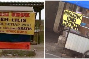 10 Tulisan lucu di pedagang nasi uduk, bikin geleng kepala yang baca