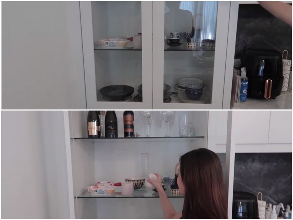 10 Potret dapur Fendy Chow usai renovasi, elegan berdesain minimalis